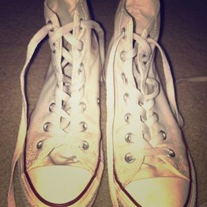 White Converse Chuck Taylor High Tops